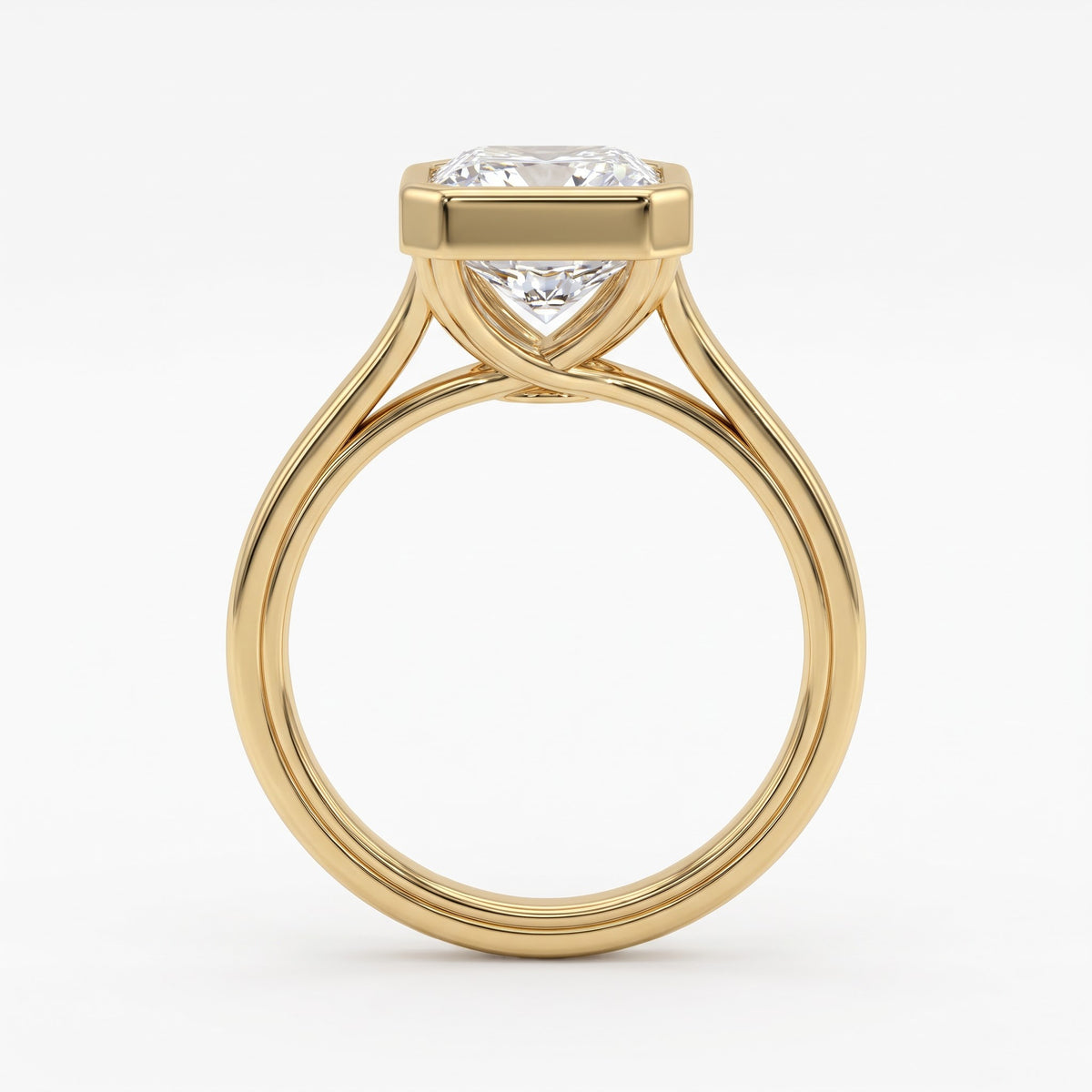 The Aurelia Radiance Radiant Diamond Hidden Halo Ring