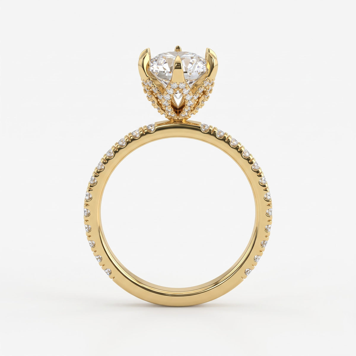 Aurelia Luxe Round Diamond Hidden Halo Ring