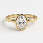 Aurelia Oval Diamond Bezel Setting Solitaire Ring