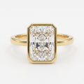 Elysian Radiant Diamond Bezal Setting Solitaire Ring