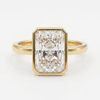 Elysian Radiant Diamond Bezal Setting Solitaire Ring