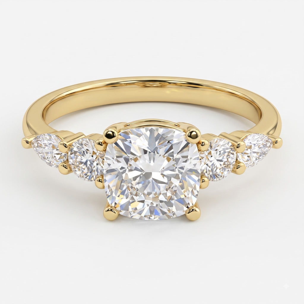 Modern Heirloom Celestine Cushion Diamond Engagement Ring