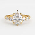 The Élan Pear Diamond Statement Five Stone Engagement Ring