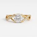 Round Celestine Élan Luxe Infinity Design Side Stone Ring