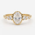 Aurelia Classic Oval Diamond Side Stone Ring