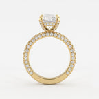 Radiant Elegance Radiant Cut Diamond Hidden Halo Ring