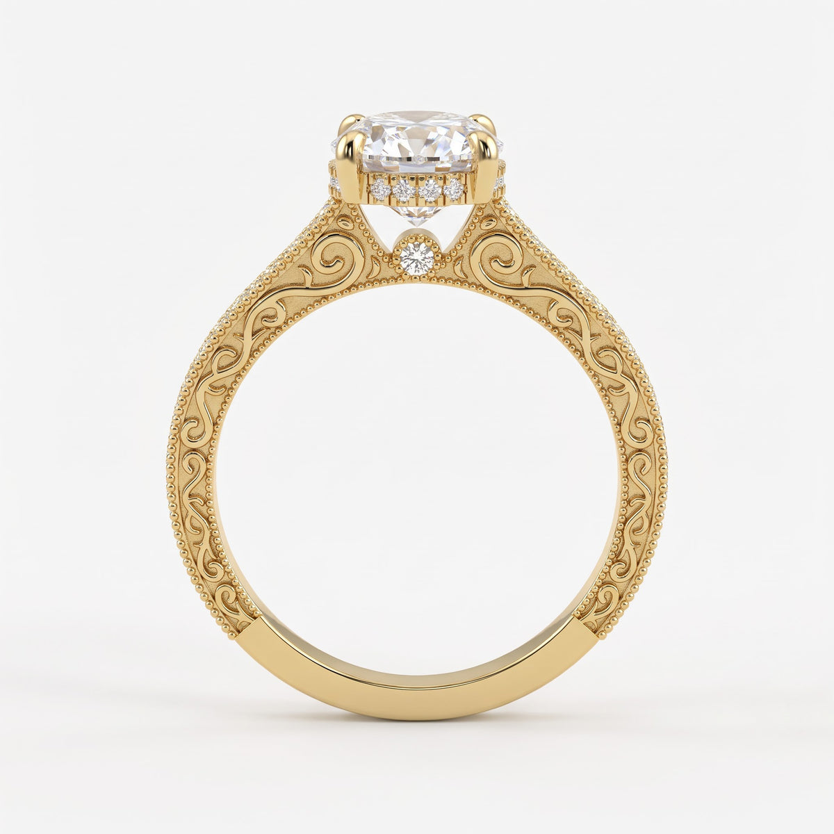 The Imperial Grace Oval-Cut Diamond Vintage Ring