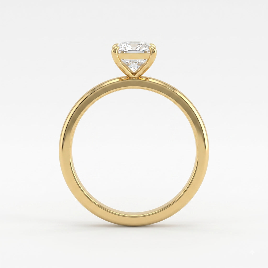Modern Princess Cut Diamond Solitaire Engagement Ring