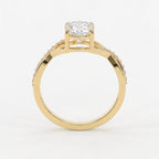 Round Celestine Élan Luxe Infinity Design Side Stone Ring