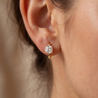 Celestine Cushion Diamond Glow Huggie Hoops Earrings