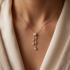 Aurelia Luxe Radiance Round Diamond Drop Fashion Necklace