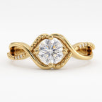 Eternal Elegance Round Diamond Infinity Side Stone Ring