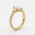 Luxury Celestia Marquise Diamond Side Stone Ring