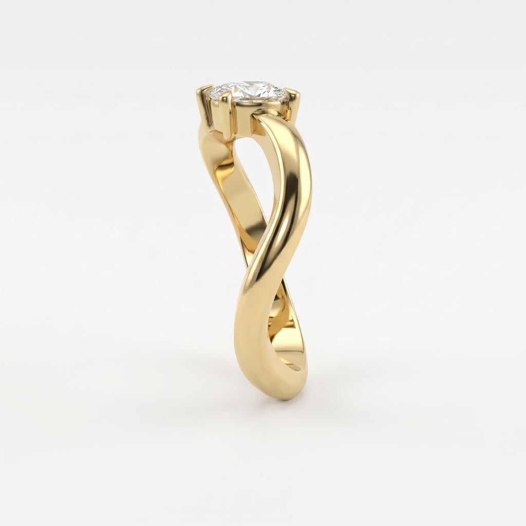 Eternal Grace Marquise Diamond Infinity Solitaire Ring