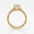 Lumière Heritage Round Cut Floral Filigree Vintage Ring