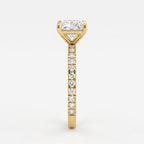 The Aurelia Princess Cut Diamond Pave Setting Engagement Ring