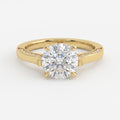 Imperial Sparkle Pavé Round Diamond Hidden Halo Ring