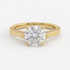 Imperial Sparkle Pavé Round Diamond Hidden Halo Ring