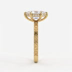 Valencia Vintage Dutch Marquise Diamond Hidden Halo Ring