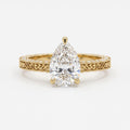 The Aurelia Pear Diamond Hidden Halo Ring