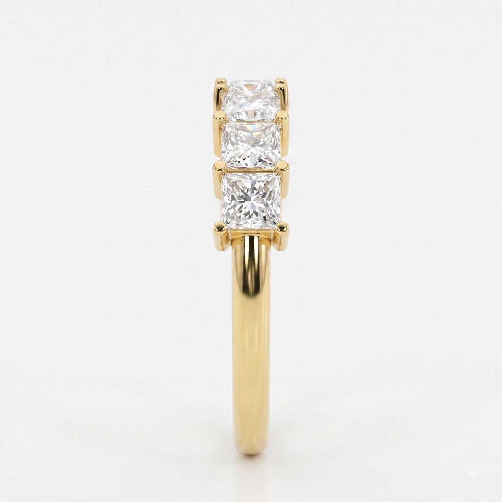 Modern Princess Cut Diamond Eternity Ring
