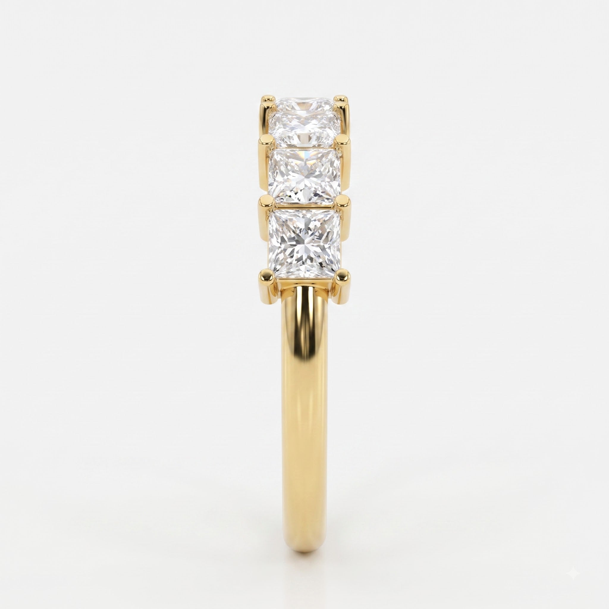 Modern Princess Cut Diamond Eternity Ring