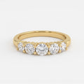 Modern 5 Stone Round Diamond Eternity Ring