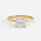 Modern Princess Cut Diamond Solitaire Engagement Ring