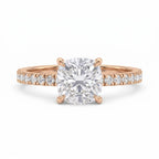 Modern Luxury Cushion Cut Lab Grown Diamond Engagement Ring