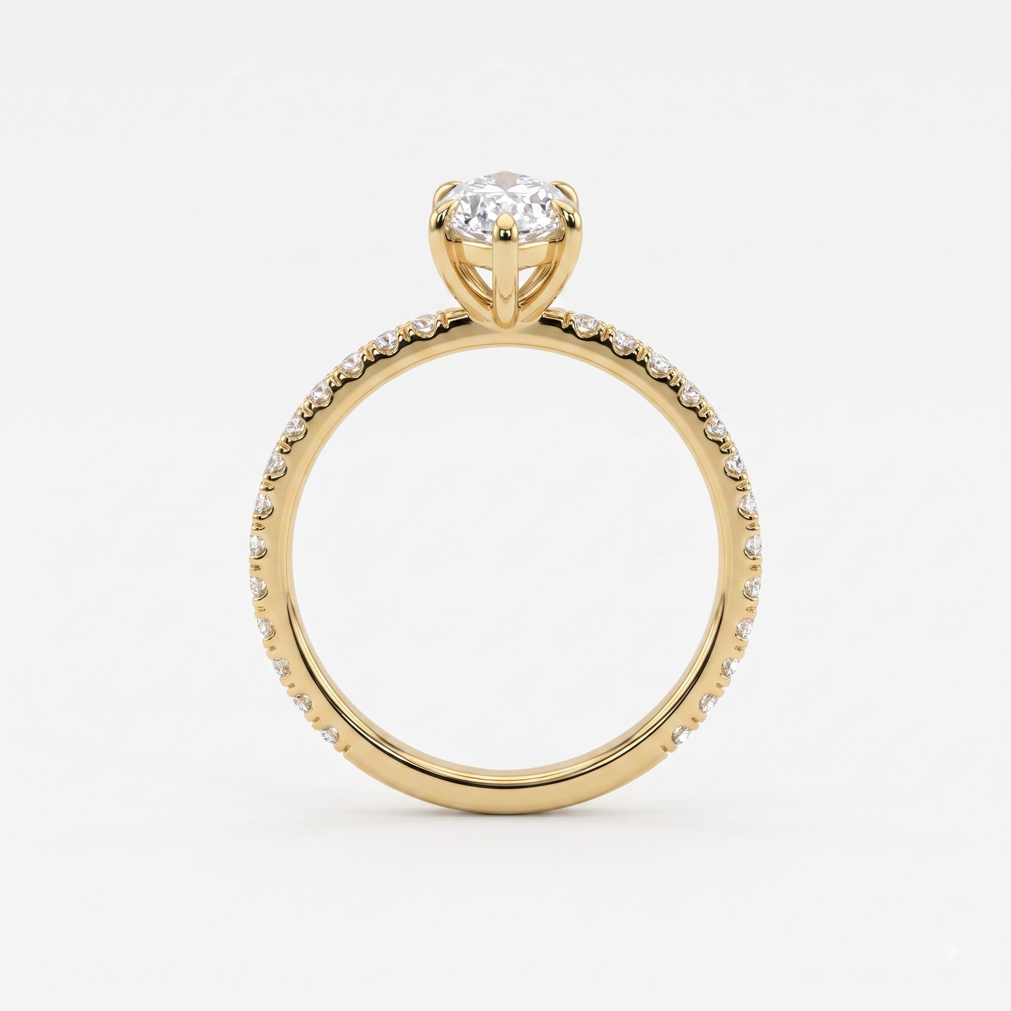 Modern Marquise Cut Lab Grown Diamond Engagement Ring