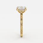 The Eternal Aurelia Oval Diamond Hidden Halo Ring