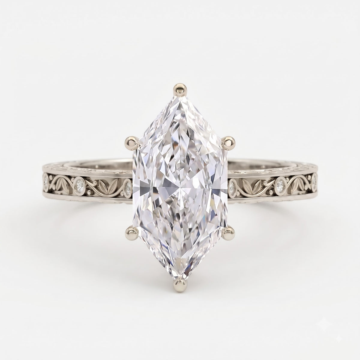 Élan Fleur Dutch Marquise Diamond Botanical Vintage Ring