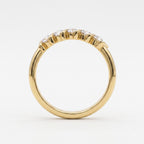 Modern Round Diamond Wave Setting Eternity Ring