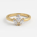 Pear-Cut Lab-Grown Diamond Floral Eternity Ring