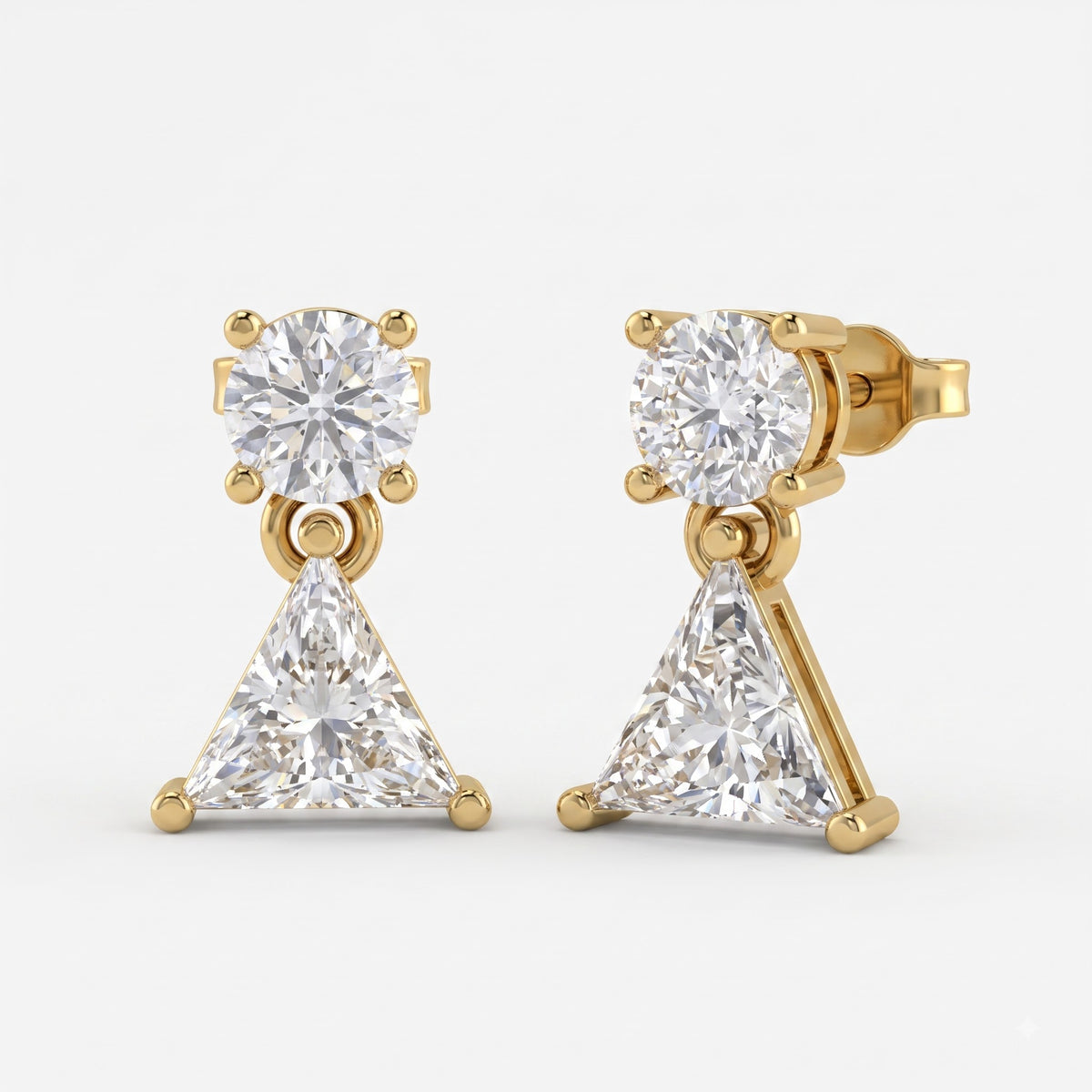 Celestia Triangle Diamond Drop Fashion Earrings