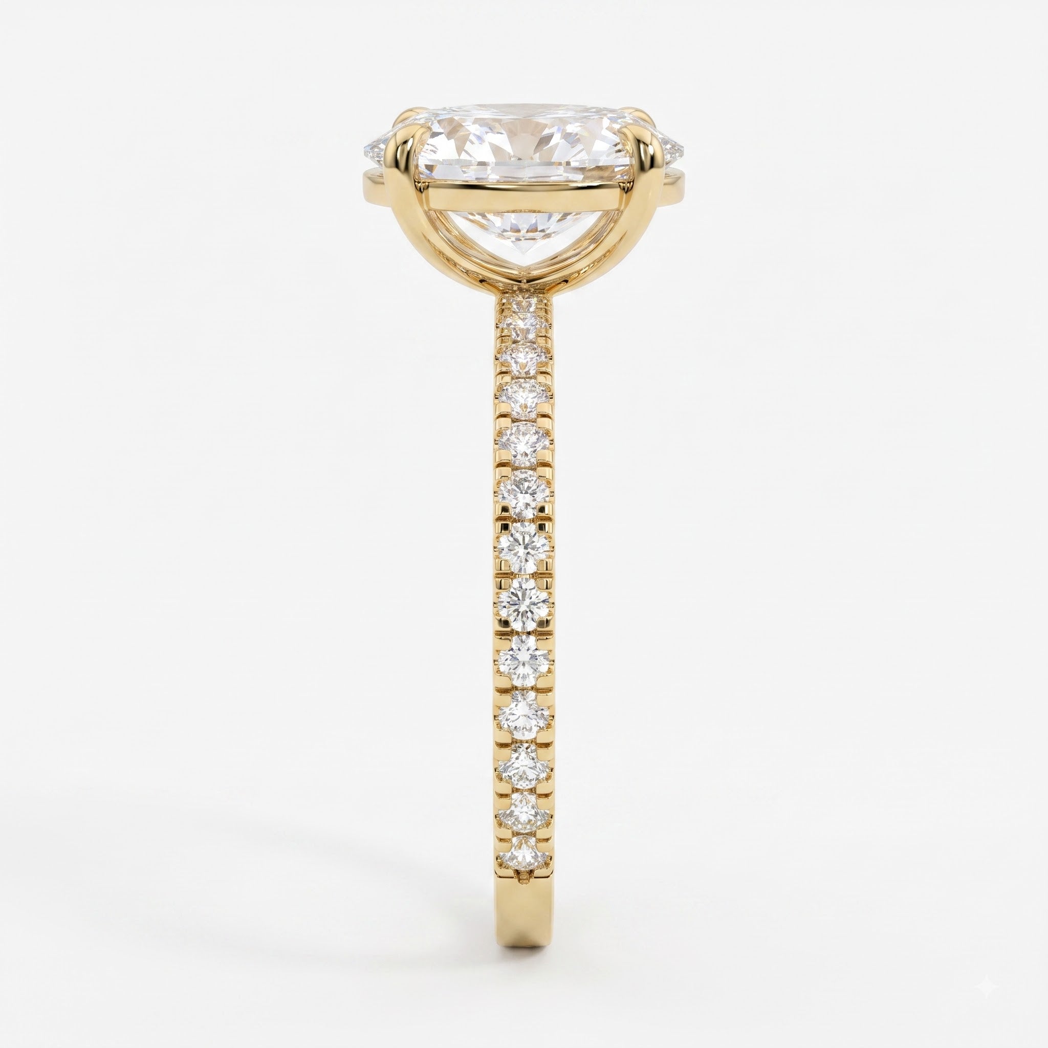 Oval Lab Grown Diamond Engagement Ring