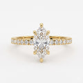 Modern Marquise Cut Lab Grown Diamond Engagement Ring
