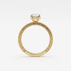 Élan Royale Pear-Cut Vintage Filigree Hidden Halo Ring