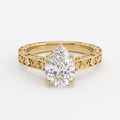 Aurelia Fleur Floral Pear Diamond Vintage Ring