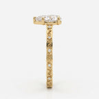 Aurelia Fleur Floral Pear Diamond Vintage Ring
