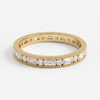 Aurelia Étoile Round & Baguette Diamond Eternity Band
