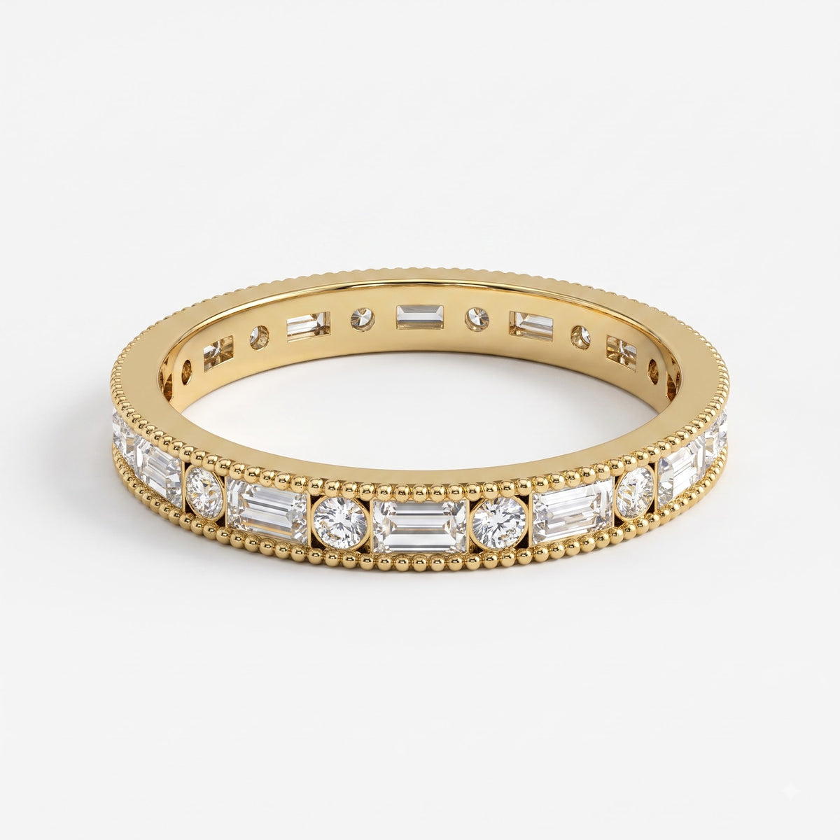 Aurelia Étoile Round & Baguette Diamond Eternity Band