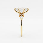 Celestia Aurelia Luxe Marquise Cut Diamond Side Stone Ring
