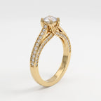 Lumière Grace Round Diamond Hidden halo Ring
