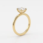 Aurelia Asscher Cut Diamond Solitaire Engagement Ring