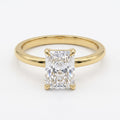 Modern Radiant-cut diamond solitaire Engagement ring