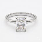 Modern Radiant-cut diamond solitaire Engagement ring