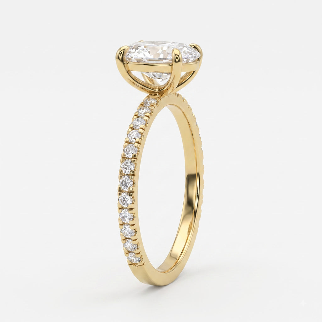 Oval Lab Grown Diamond Engagement Ring