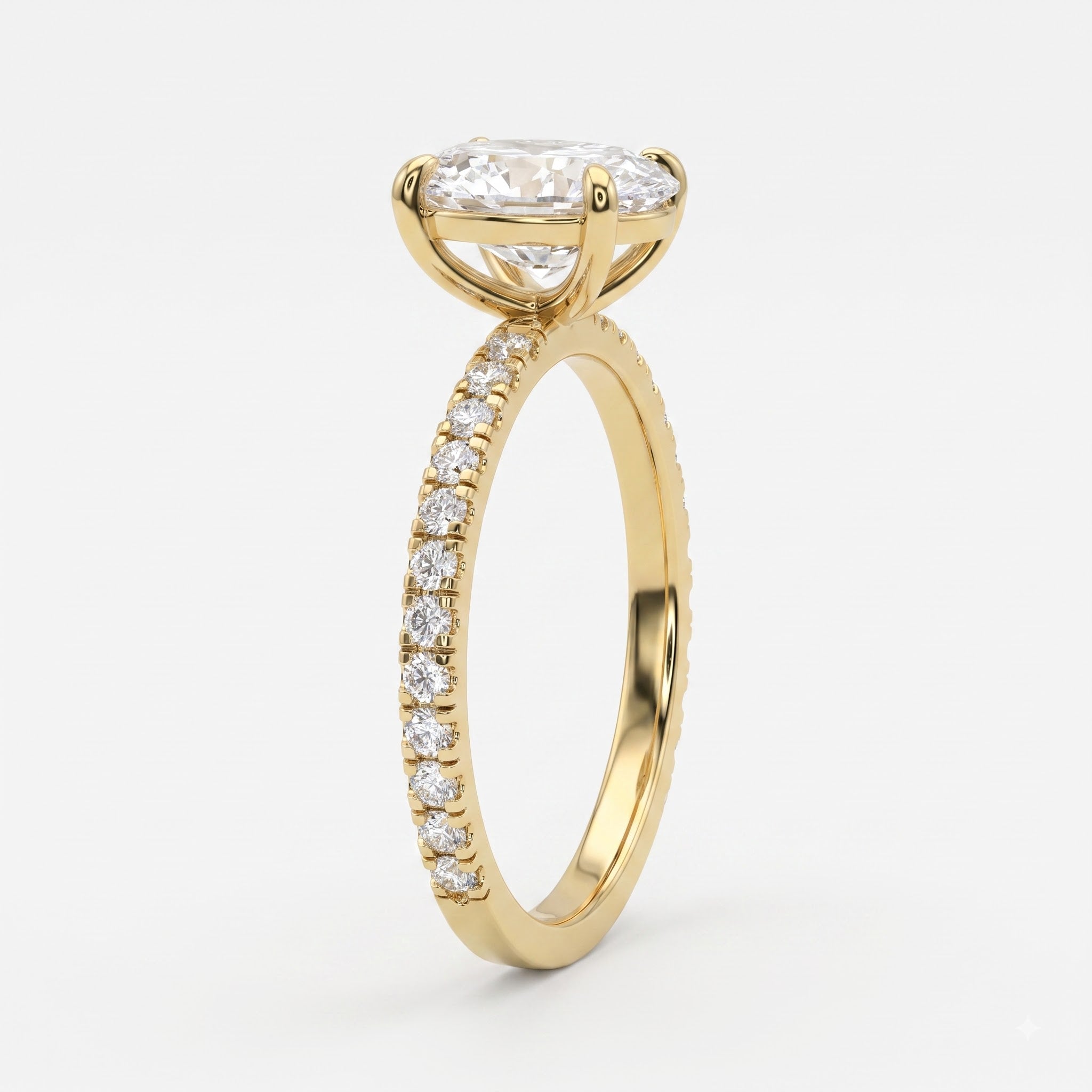 Oval Lab Grown Diamond Engagement Ring