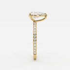 Modern Luxury Pear Cut Lab Grown Diamond Engagement Ring
